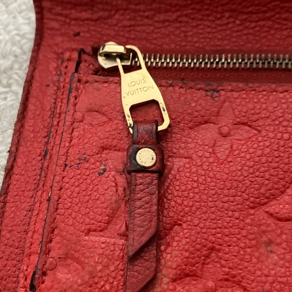 Louis Vuitton Red Women's monogram empreinte Wallet - Picture 9 of 13